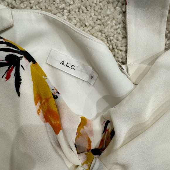 White with pattern A.L.C top - Picture 2 of 3